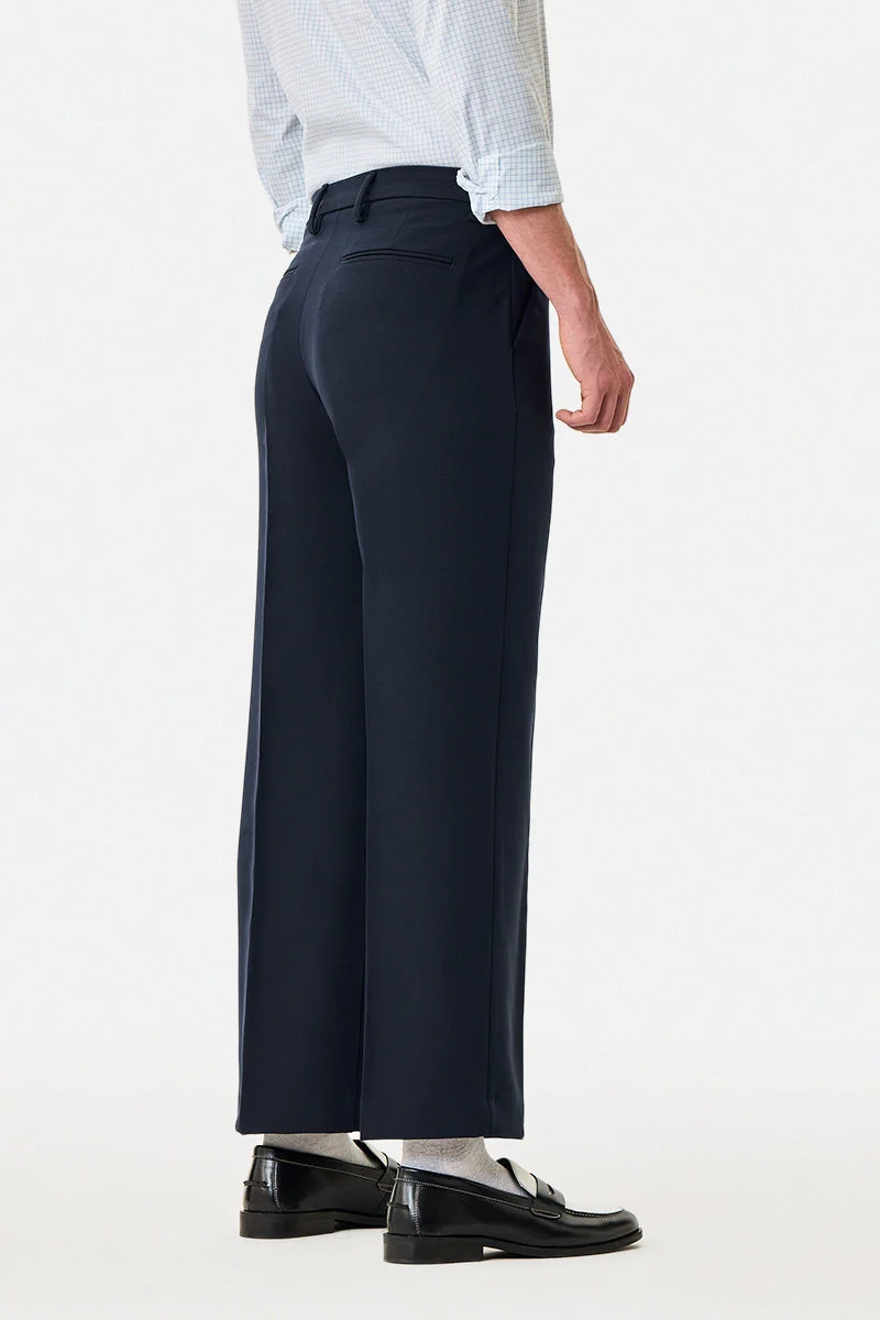 Snitch Navy Stretch Regular Fit Trousers for Men | Best Price UAE